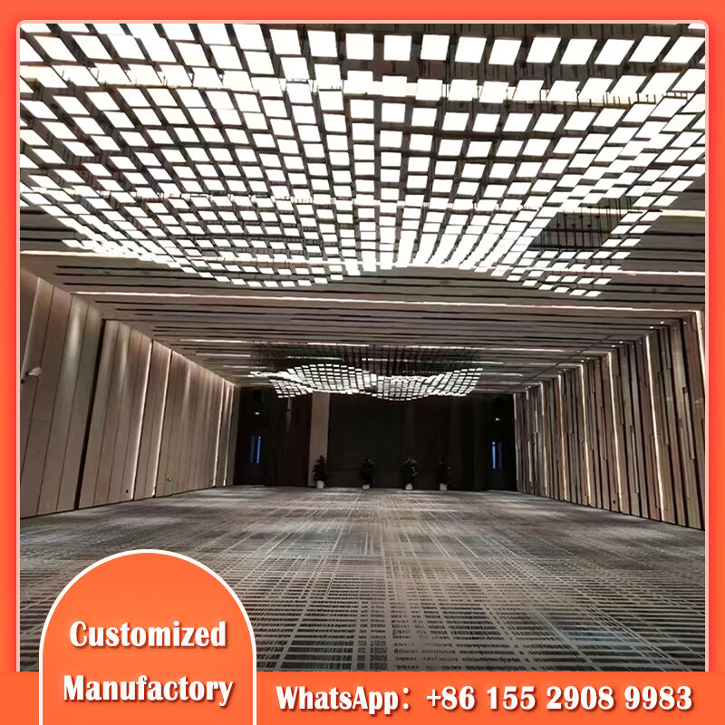 Luce a soffitto moderna con griglia LED - Personalizzazione tecnica, per spazi commerciali di grandi dimensioni, ad alta luminosità, risparmio energetico, opzioni dimmerabili, luce bianca calda