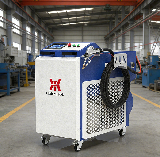 How efficient is the 4in 1 laser welding machine for heavy industry?
