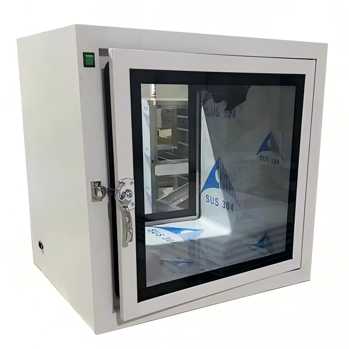 Static Pass Box Painted Cold Rolled Steel Interlocking Door System Clean Room Equipment