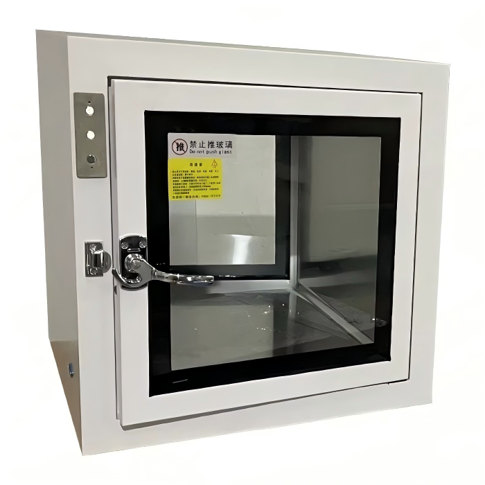 Caixa de pas de color blanc amb acer pintat