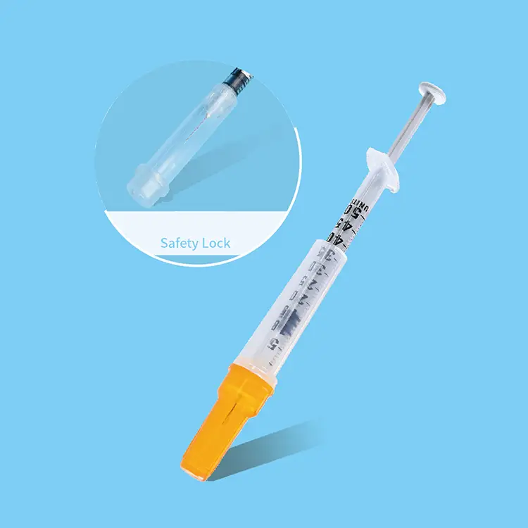 Safety Insulin Syringe with Retractable Needle