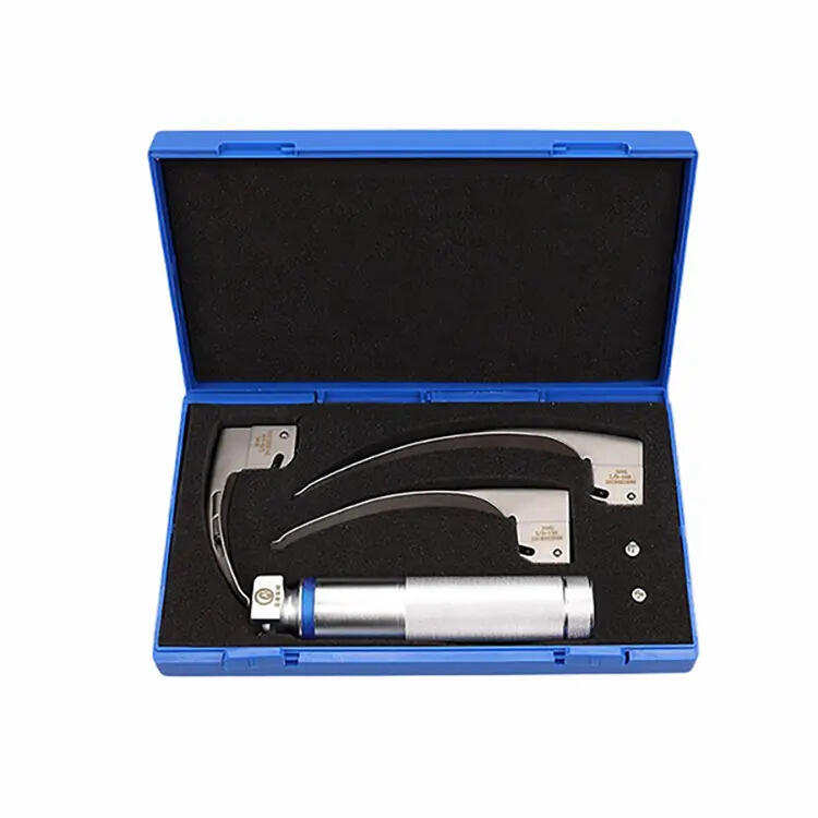 Fiber Optic Laryngoscope With Miller Macintosh Mccoy Blade