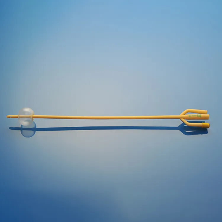 Disposable Three-Lumen Latex Urinary Catheter