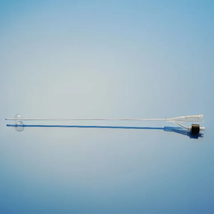 Disposable Double-Lumen Latex Urinary Catheter