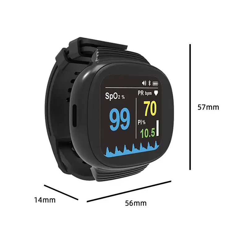 Oxymètre de pouls au poignet OLED 2,8 pouces Type-C