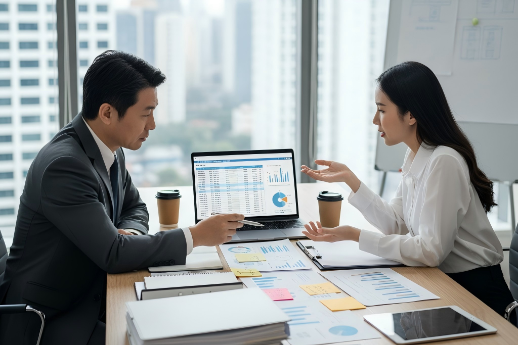 Digital dashboard displaying aluminum die casting factory production capacity and efficiency data