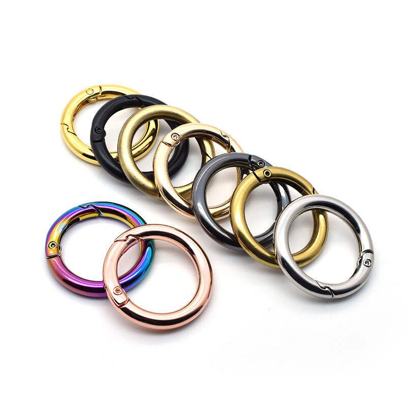 Zinc Alloy Multi-Color O-Ring Snap Hook | Spring Carabiner Clip for Handbag & Strap Accessories