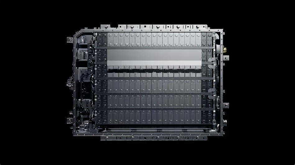 Aluminum die cast battery enclosures for electric vehicles stacked in factory