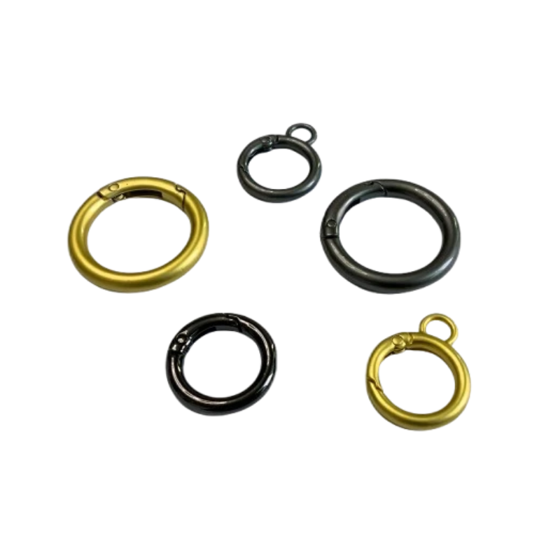 Zinc Alloy Multi-Color O-Ring Snap Hook | Spring Carabiner Clip for Handbag & Strap Accessories