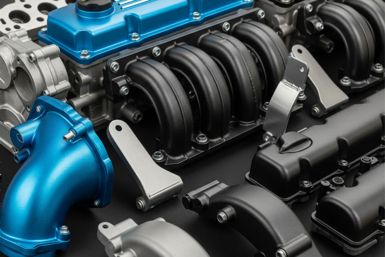 Powder-coated and e-coated casting parts for automotive applications
