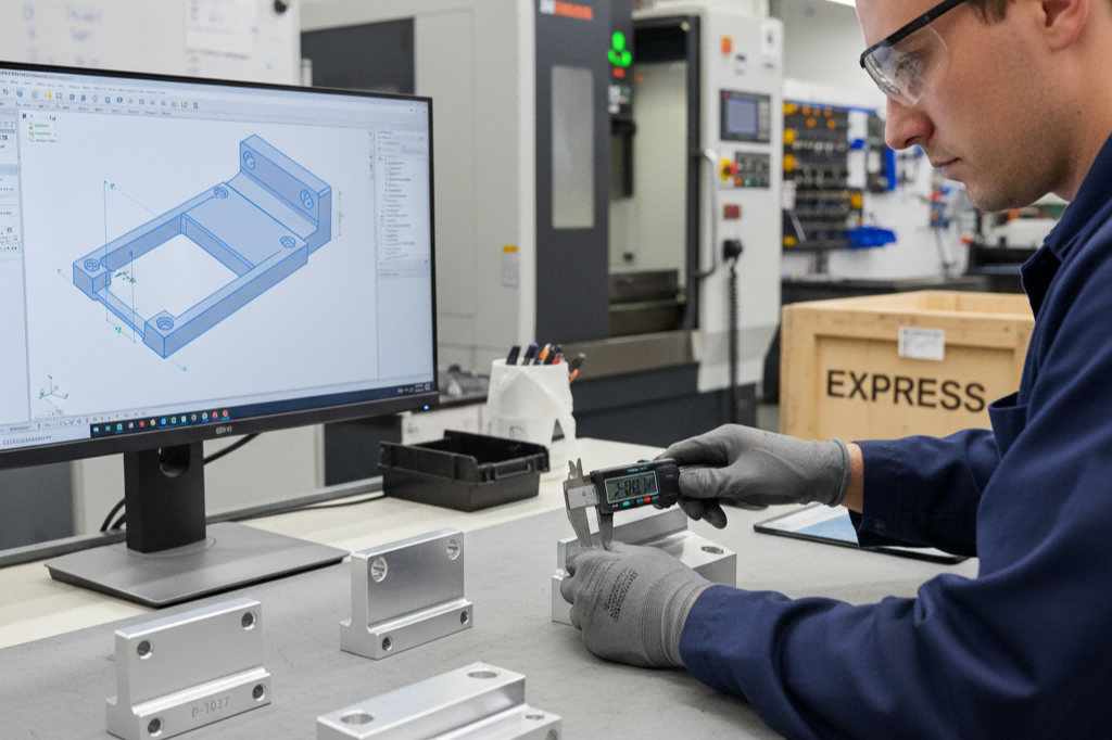 Rapid CNC prototyping for custom parts from CAD design to functional prototype