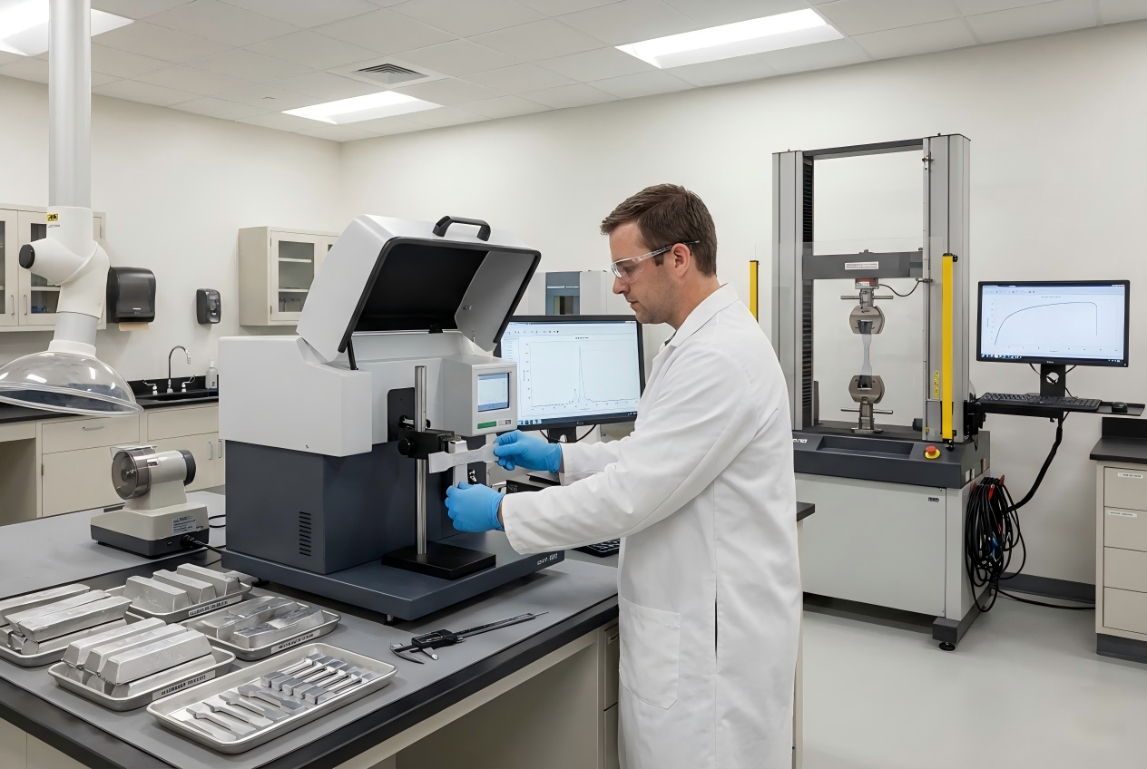 In-house metallurgical lab and real-time process monitoring for aluminum casting quality control