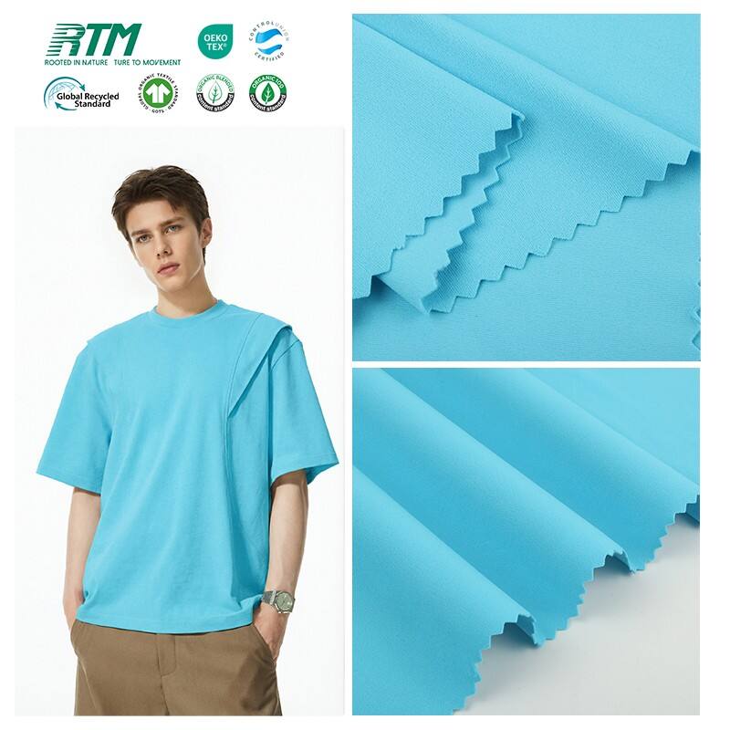 Naked Feel Skin Friendly Cool Touch  High Stretch Double-sided 80% Nylon 20% Spandex for Sportswear Yoga Wear Tops