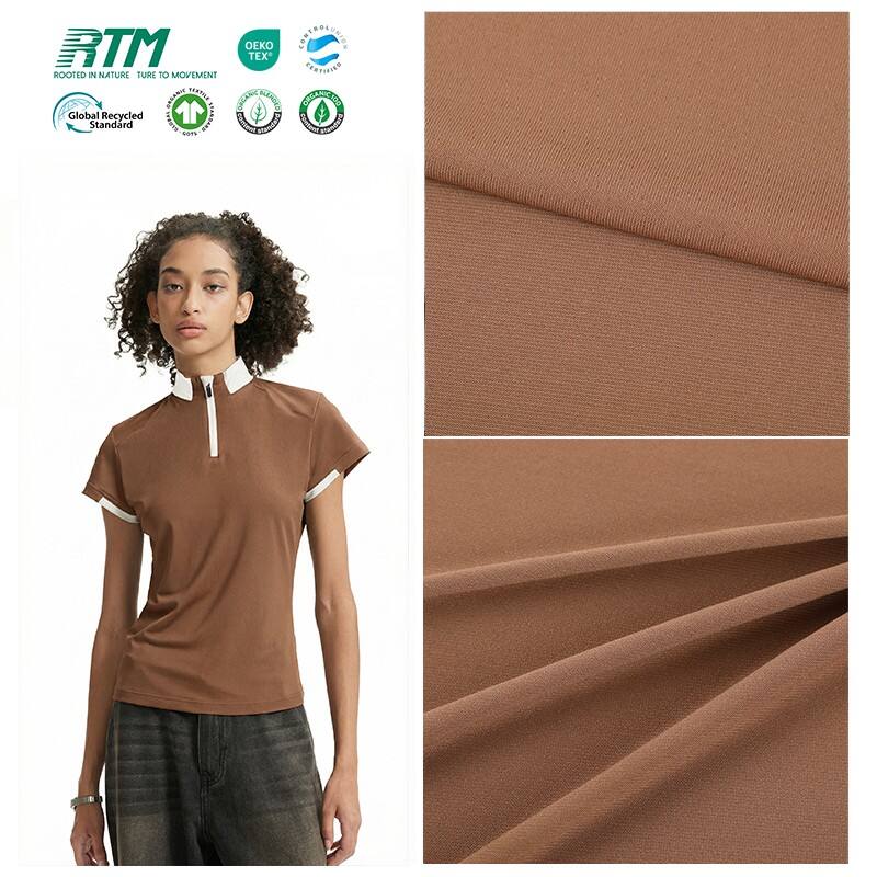 Kain Berkait Poliester Spandex dengan Regangan Tinggi, Telap Udara, Tahan Kerut & Boleh Disesuaikan secara Borong untuk Set Sukan, Pakaian Yoga dan Pakaian Dalam