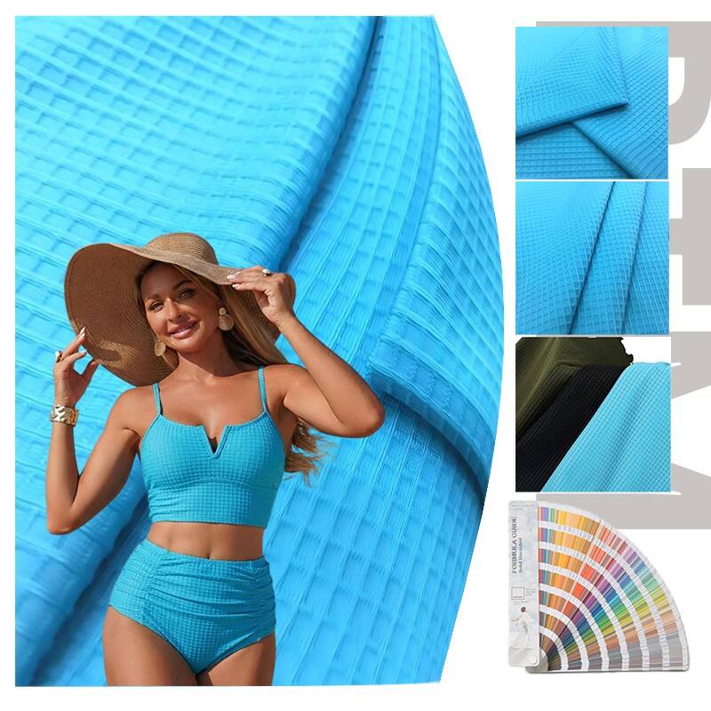 Kylig vidröring, hög elasticitet och andningsförmåga – 80 % nylon, 20 % spandex för badkläder, simkläder och yogakläder