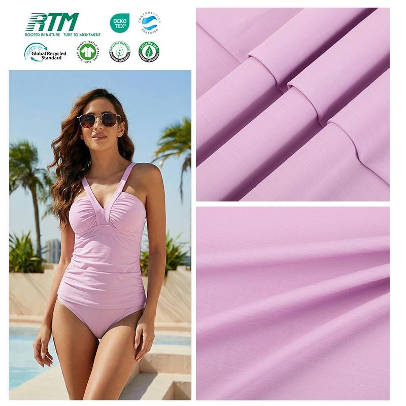 andningsbar 4-vägs stretch-väv av 40D nylon och spandex för yogakläder, sportkläder, strandkläder och leggings