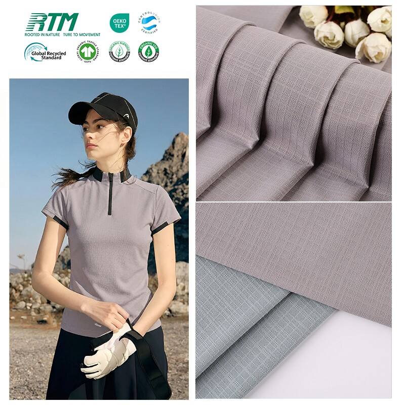 material tricotat jacard din nailon, confortabil, cu senzație de piele, respirabil, 165 g/mp, pentru tricouri de yoga, sport și golf