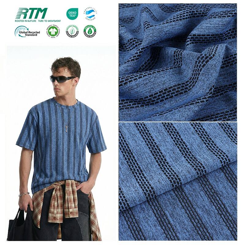  Four-Way High Elasticity Comfortable Wear-Resistant Soft Knitted Cationic Jacquard Polyester Spandex  Fabric for Fitness Wear Yoga Wear