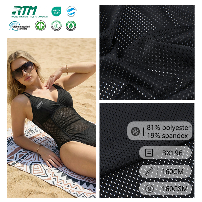 Factory Wholesale High Elasticity Abrasion-Resistant Durable Moisture-Absorbent Knitted 81% Polyester 19% Spandex Jacquard Fabric For T-shirt Fitness wear&Bikini