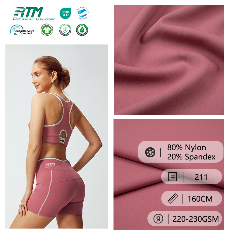 211-Manufactory Direct High Elasticity Durable Wear-resistant Close-fitting 80% Nylon 20% Spandex Knitted Fabric for Shorts, Cycling Shorts&Vests