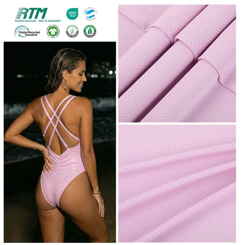 Engros högstretch, fuktabsorberande jerseyväv av 88 % nylon och 12 % spandex för sporttröjor och badkläder