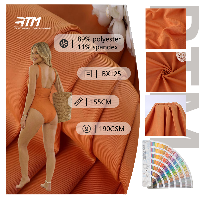 Fast Delivery Time High Elasticity Moisture-wicking Quick-Dry Anti-Uv Chlorine-Resistant 89% Polyester 11% Spandex Plain Fabric For Swimwear Beachwear