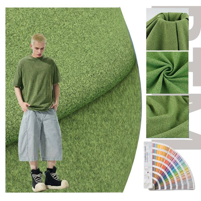  High-Elasticity Luxe Plush Flannel-Like Texture Double-Sided Brushed 95% polyester  5% spandex for Sports Sets Tops legging