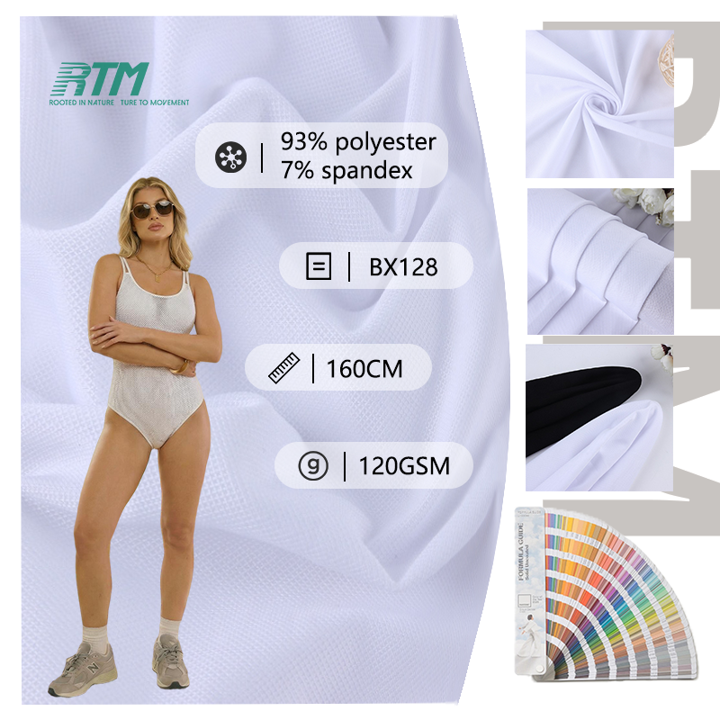 Factory Direct Sale Resistant-Deformation Abrasion-Resistant Wrinkle Resistant 93% Polyester 7% Spandex Single Jersey Fabric For Swimwear Sportswear&Dancewear