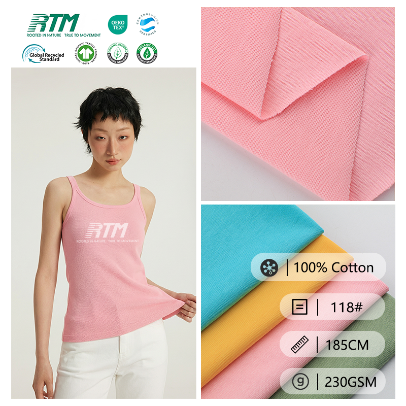 32S Hot Selling High-quality Knitted Abrasion-Resistant Anti-Pill Soft 100%Cotton Fabric For Summer T-shirt