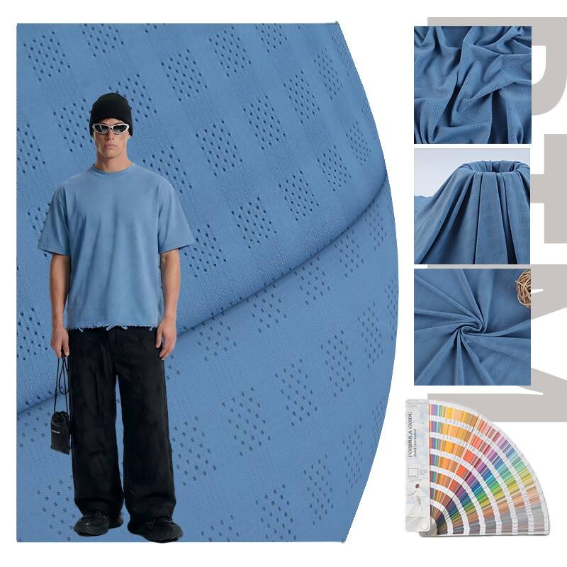 Vải nylon spandex mang lại cảm giác mát lạnh với thành phần 85% nylon và 15% spandex cho áo thun chống nắng và trang phục vận động ngoài trời mùa hè