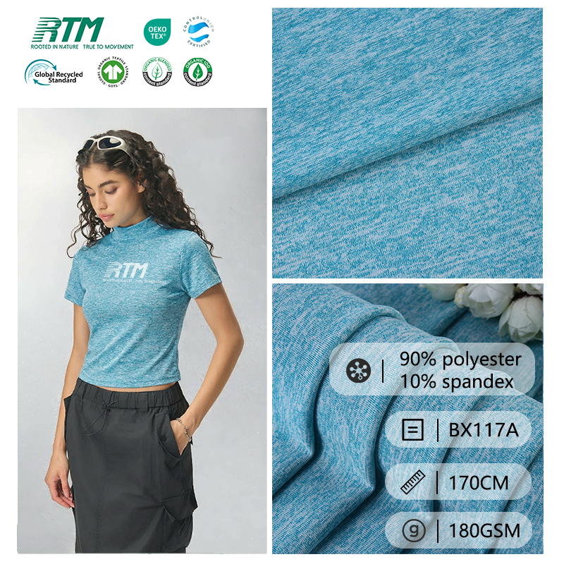 Low MOQ High Elasticity Quick-Dry Abrasion-Resistant Knitted 90% Polyester 10% Spandex Cationic Fabric For Underwear Cyclingwear& Dancewear&Yoga wear