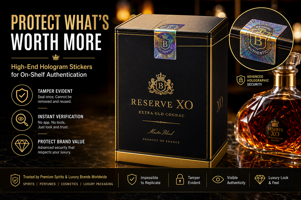Why Do Premium Spirit and Luxury Brands Still Rely on High-End Hologram Stickers for On-Shelf Authentication?

