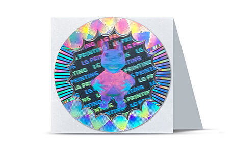 True colour 3D hologram sticker printing