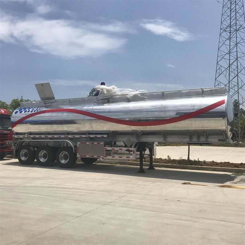 3 Axles Aluminum Oil  Tank Semi Trailer