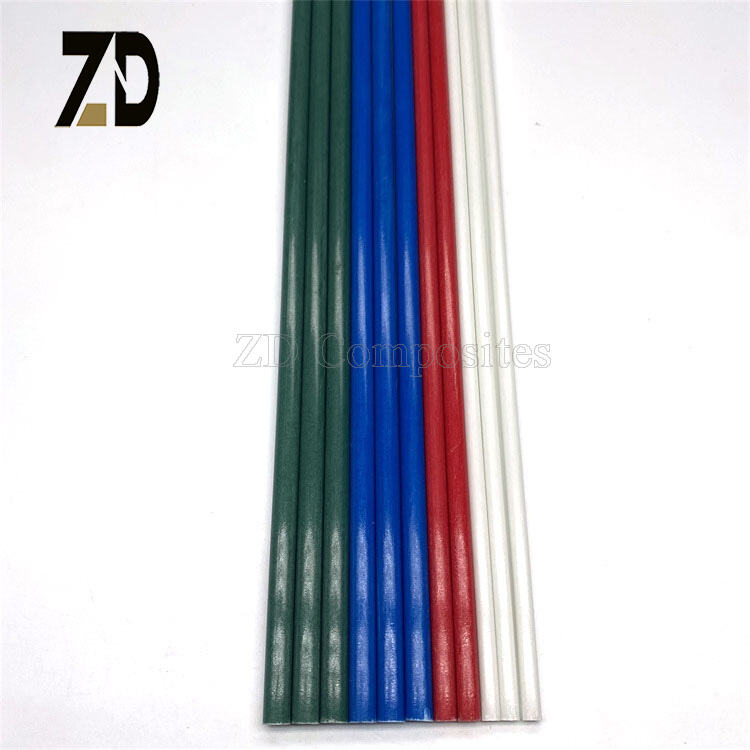 Multi-Color Pultruded Fiberglass Rods – Custom Colored FRP Solid Round ...