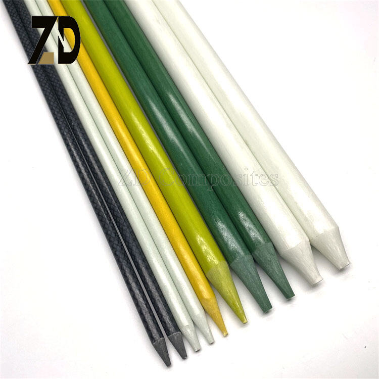 Pointed Fiberglass Rod Custom Size FRP Stake for Garden & Outdoor Use