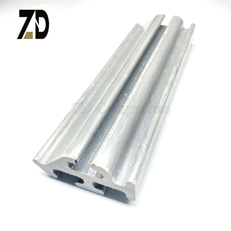 High Strength Pultruded FRP Extruded Profile with Double Grooves for Assembly