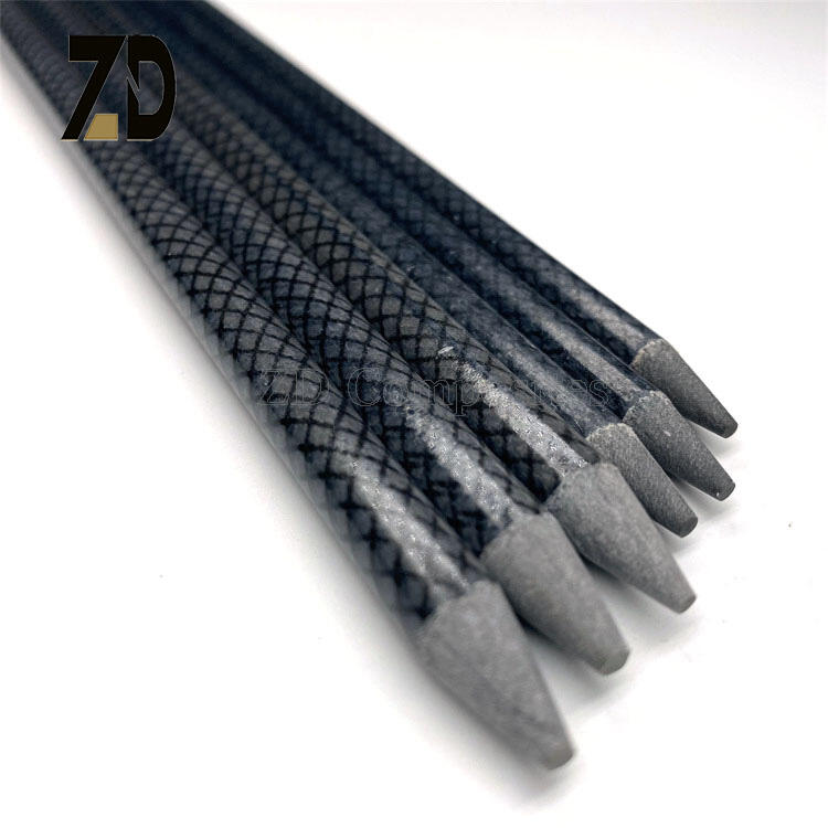 Grid Surface Fiberglass Stake Smooth Fiberglass Solid Rod Customize Multi-purpose Fiberglass Poles