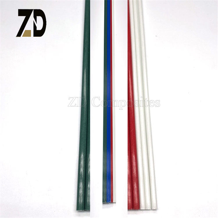 Multi-Color Pultruded Fiberglass Rods – Custom Colored FRP Solid Round ...