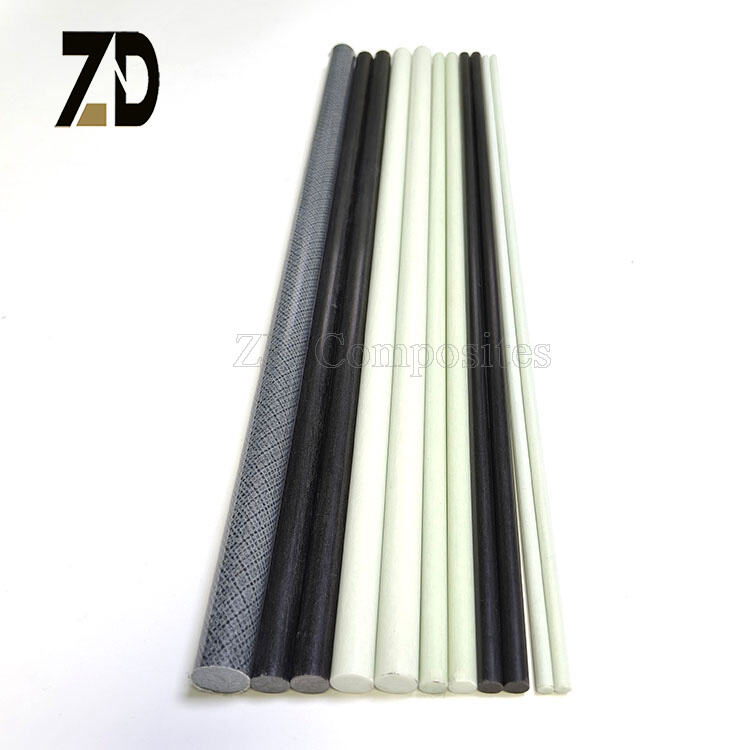 Black & White Two-Tone Fiberglass Rods