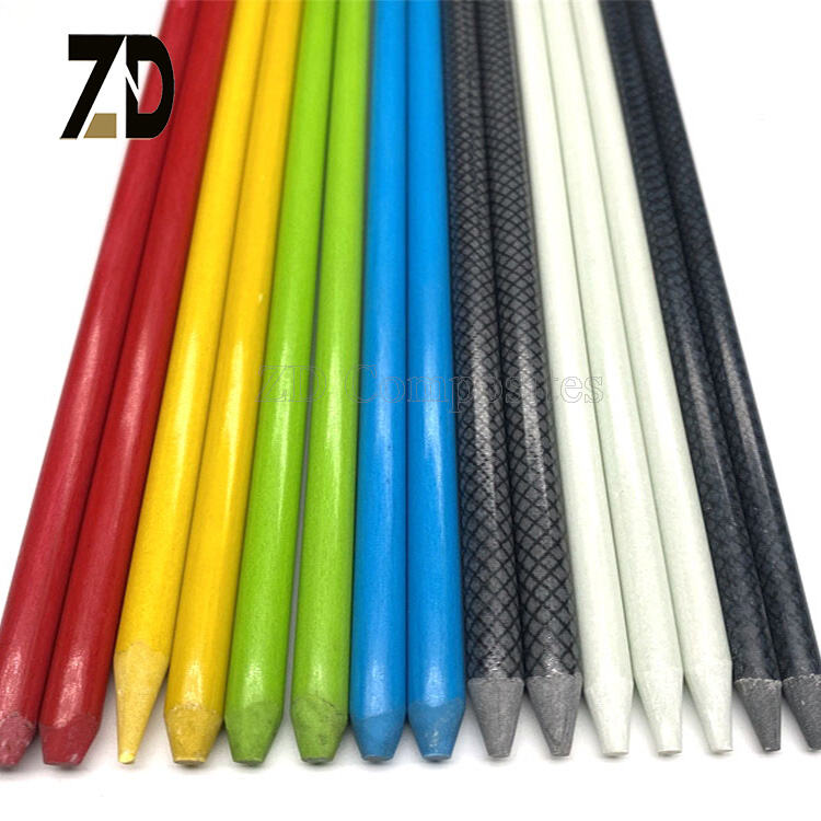 Multi-color Fiberglass Rod Custom Length FRP Stake for Garden & DIY ...