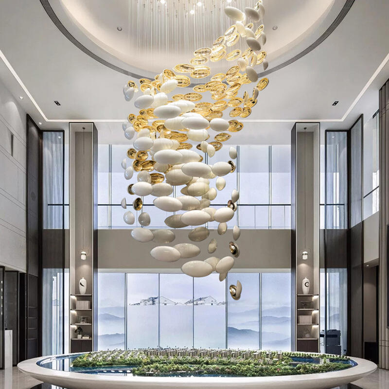 Luxury egg shape handmade glass chandelier BYP-1075