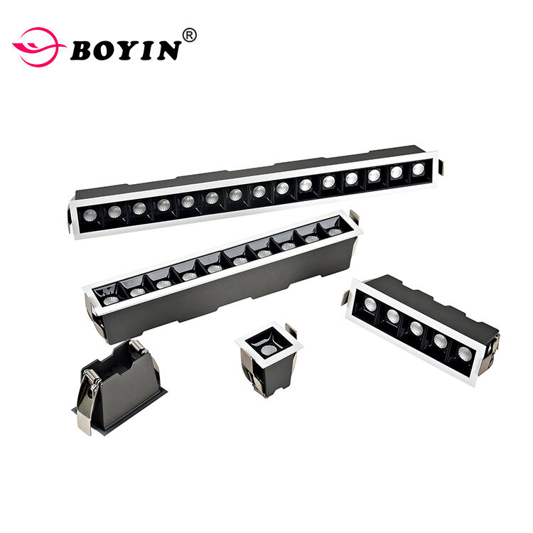 Bagong Nababatid na Dekoratibo sa Loob ng Bahay Double Anti-Glare Multi Heads Paalamang Led Linear Grille Downlight BG-5201