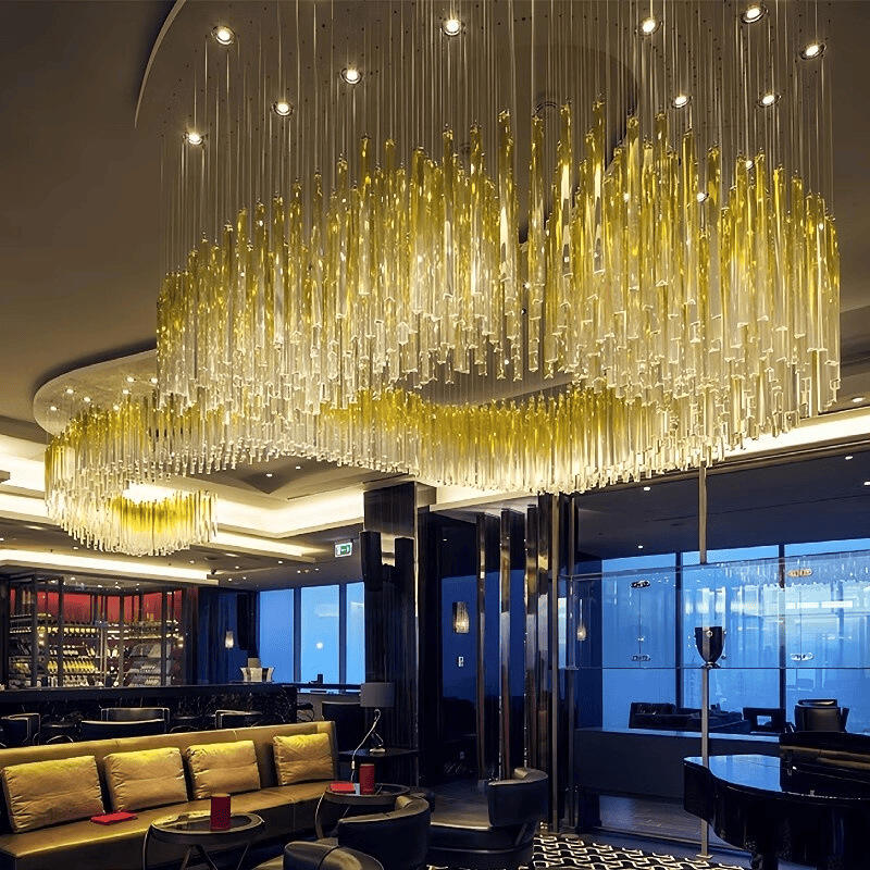 Luxury Crystal Chandelier LED Crystal Strip pendant light for Restraurant/Salon/Bar BYP-1080