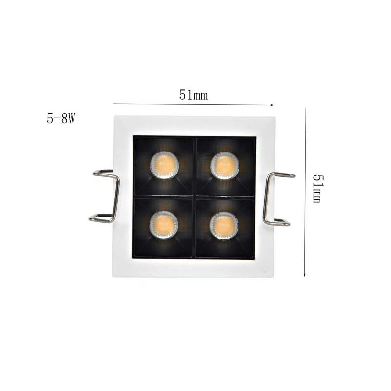 Aluminum Ceiling Recessed LED Linear Light Sa loob ng bahay COB grille light Mababang UGR square grille light 3*1W/6*1W/12*1W BG-5401