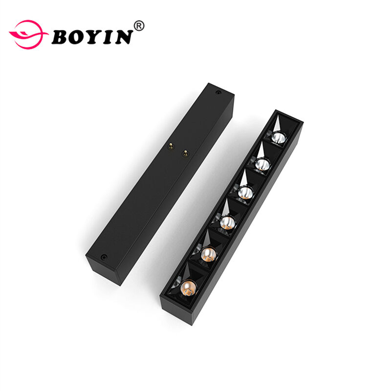 Ultra Thin 1m 1.5m 2m Recessed Magnetic Track light Rail System Magnet 24v Led Magnetic Track Light