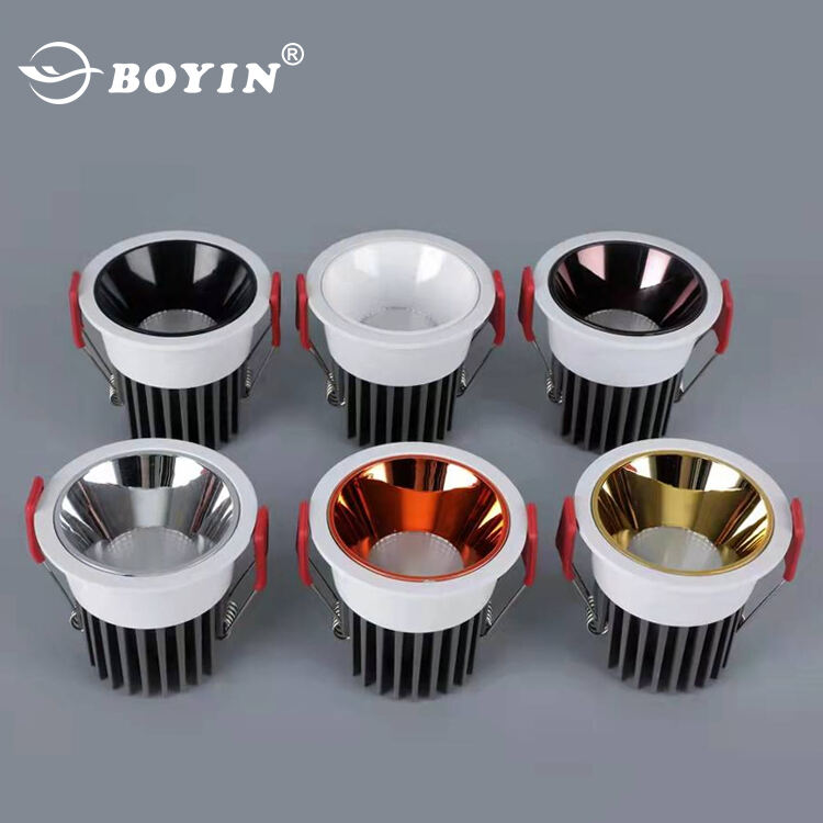 Modern Anti-Glare Sangandaang Ilaw Led Downlight 3W 12W Aluminum Cob Recessed Spotlight Ceiling Sangandaang Ilaw 5W 7W 9W 12W 15W BG-801