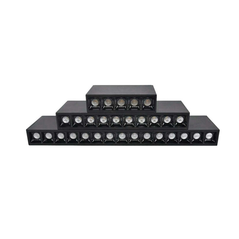 Na-attach sa ibabaw na LED linear grille liwanag malalim na anti-glare grille downlight LED linear pendant light BG-5301