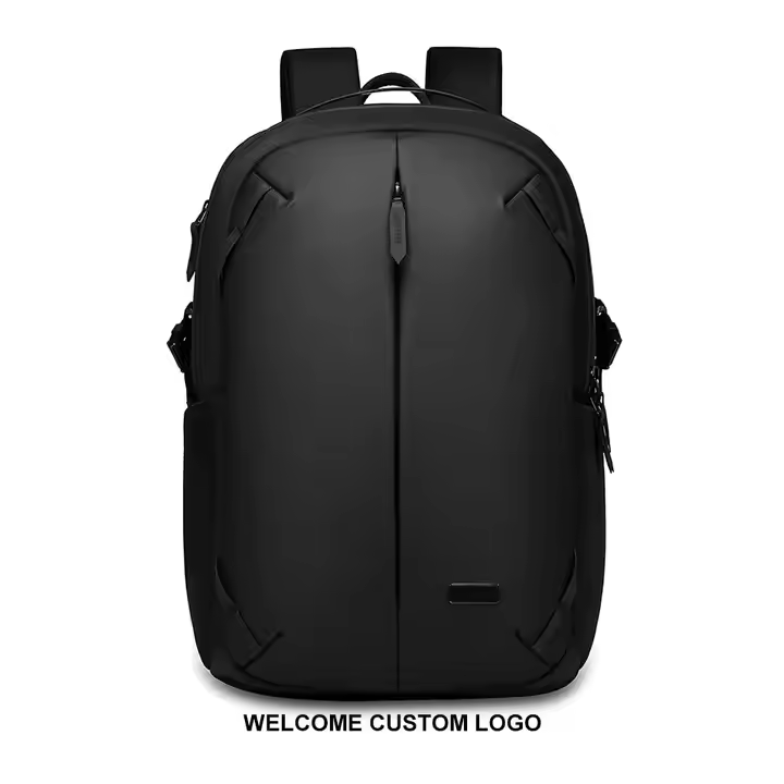 Aangepast logo gladde stof 20 liter inhoud past 16 inch laptop multifunctionele modieuze casual sport rugzak voor mannen