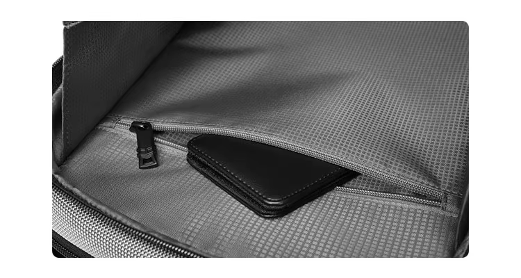Custom Logo 15L Volume Fit 15 Inch Laptop Genuine Leather Decoration High Quality Ballistic Nylon Men Backpack details
